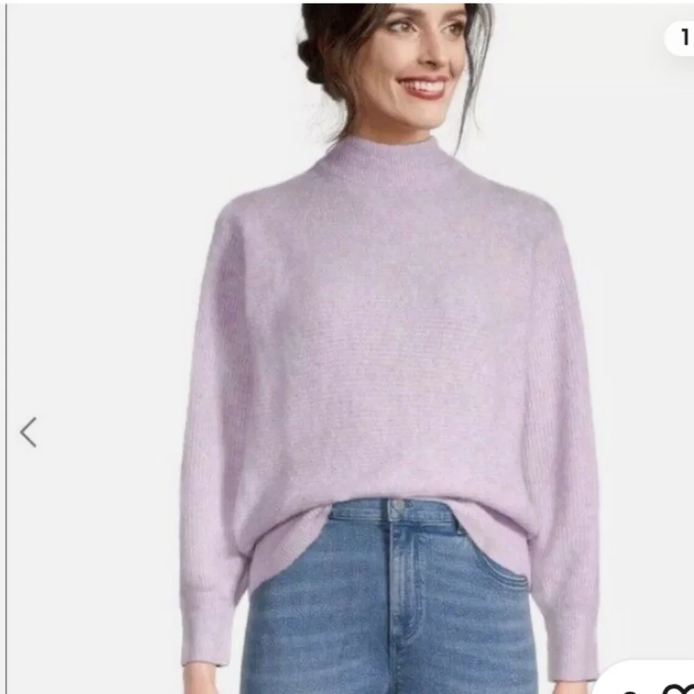 Ann Taylor Factory Cozy Ribbed Balloon Sleeve Sweater Size Medium - Picture 1 of 15